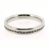18ct white gold diamond set wedding ring